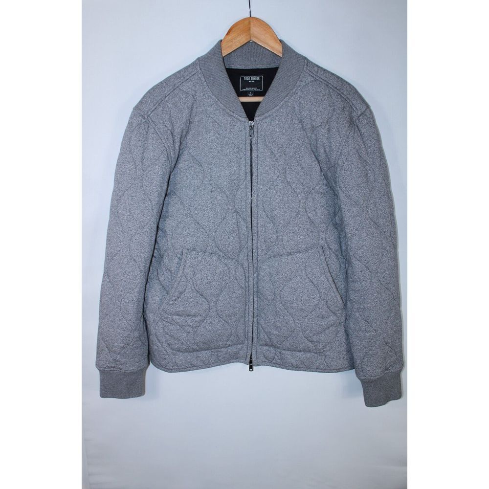 Todd Snyder Gray Quilted Bomber Jacket